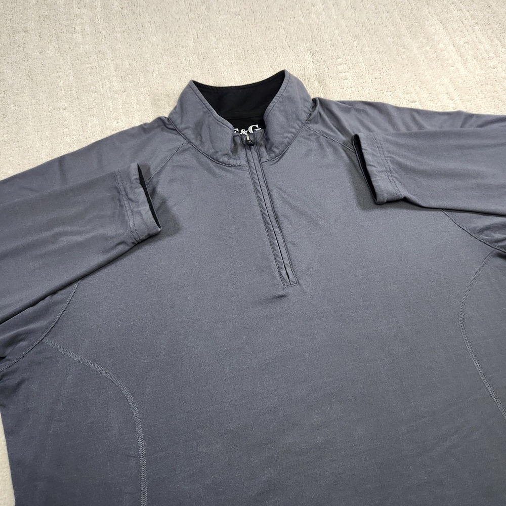 F&G Fairway And Greene Pullover Men XL 1/4 Zip Gray Performance Quick Dry UPF